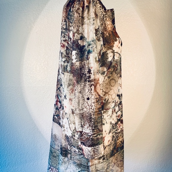 3J Workshop by Johnny Was Cotton Silk Flora & Fauna Henley NWT - Picture 3 of 5